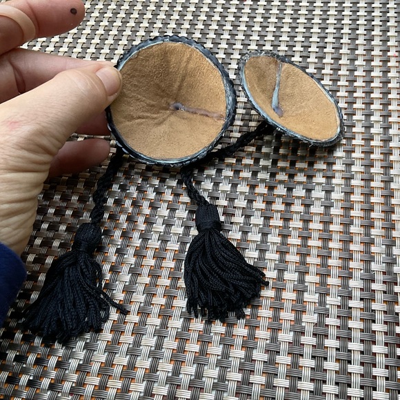 Handmade black sequins pasties nipple covers sequins burlesque party festival - Picture 4 of 10